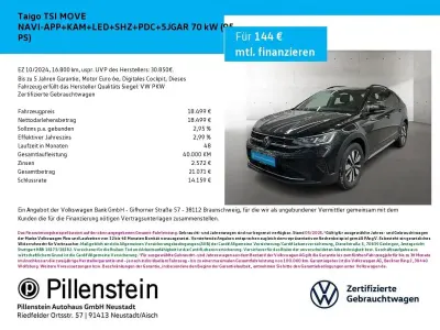 Gebraucht VW Taigo Move 95 PS (69 kW) 2024 Schwarz SUV