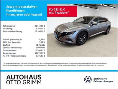 Gebraucht VW Arteon Elegance 150 PS (110 kW) 2023 Pyritsilber metallic (metallic) Kombi