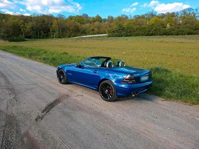 Usata Mercedes SLK230 197 CV (144 kW) 2002 Blu Cabrio