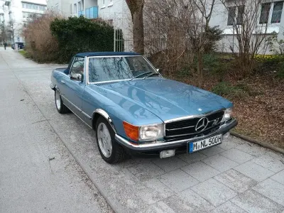 Gebraucht Mercedes SL500 231 PS (169 kW) 1985 Blau Cabrio
