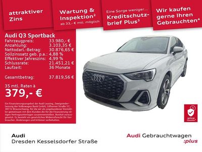 Gebraucht Audi Q3 S-Line 150 PS (110 kW) 2023 Gletscherweiß metallic SUV