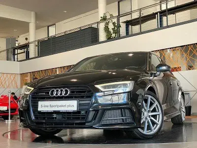 Brugt Audi A3 S-line plus 184 HK (135 kW) 2017 Sort Sedan