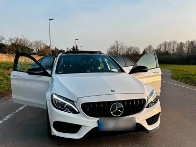 Gebraucht Mercedes C220 AMG line 194 PS (142 kW) 2017 Weiß Limousine
