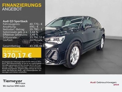 Schwarz Gebraucht 2025 Audi Q3 Sportback S-Line SUV | 40.770 € (Guter Preis)