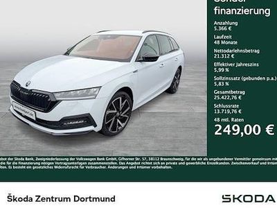 Gebraucht Skoda Octavia SportLine 204 PS (150 kW) 2022 Moonweiß perleffekt Kombi