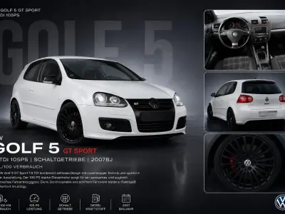 Gebraucht VW Golf V GT 105 PS (77 kW) 2007 Weiß Kleinwagen