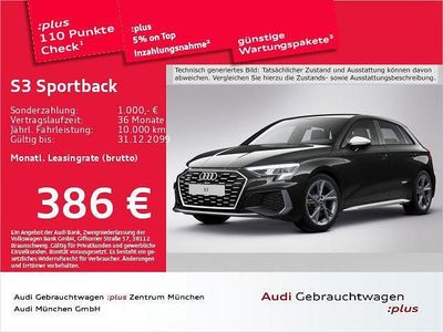 Mythosschwarz metallic Gebraucht 2024 Audi S3 Basis Limousine | 36.489 € (Superpreis)