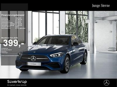 Usata Mercedes C300 AMG 265 CV (194 kW) 2022 Blu Berlina