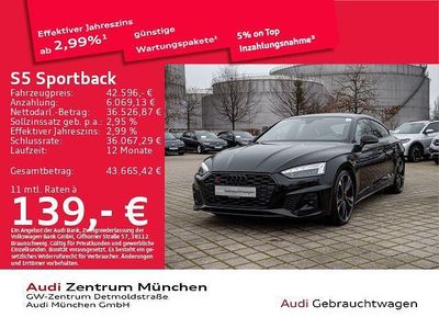 Gebraucht Audi S5 Sportback Ambiente 341 PS (250 kW) 2022 Mythosschwarz metallic Kleinwagen
