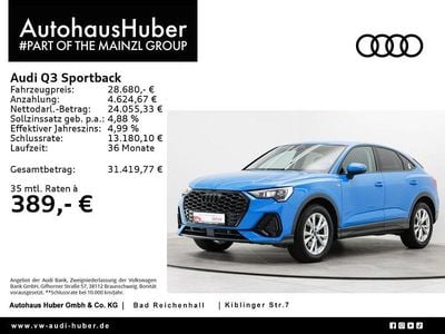 Turboblau (metallic) Gebraucht 2022 Audi Q3 Sportback S-Line SUV | 28.680 € (Superpreis)