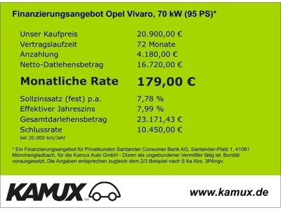 gebraucht Opel Vivaro B Kasten Kombi L1H1 2,7t 1.6 CDTI