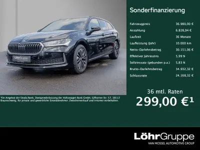 Gebraucht Skoda Superb Selection 150 PS (110 kW) 2025 Ebony schwarz metallic Kombi