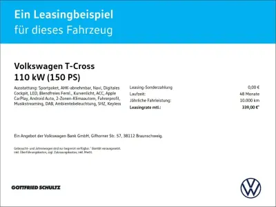 Ny VW T-Cross R-line 150 HK (110 kW) 2026 Hvid SUV