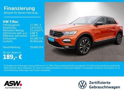 Second-hand VW T-Roc Style 150 CP (110 kW) 2020 Portocaliu SUV