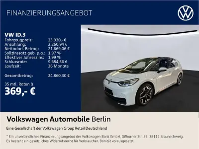 Gebraucht VW ID.3 Pro Performance 150 kW (204 PS) 2021 Weiß Kleinwagen