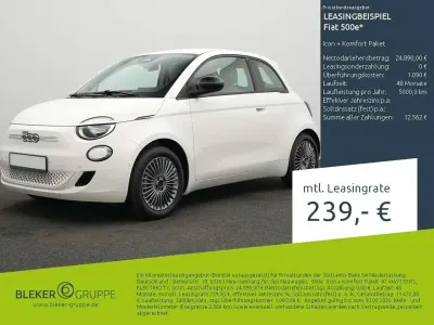 Neu Fiat 500e Icon 86 kW (118 PS) 2026 Gelatoweiß Kleinwagen