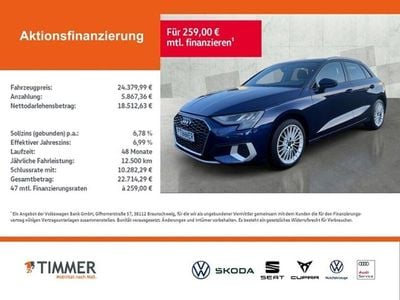 Gebraucht Audi A3 Ambiente 150 PS (110 kW) 2022 Blau Limousine