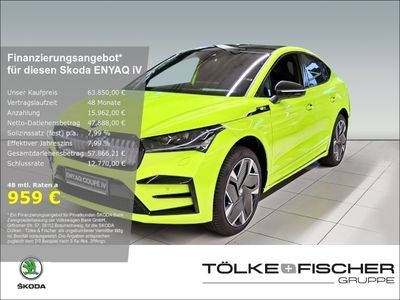 gebraucht Skoda Enyaq iV Coupe RS Suite LEDER Totwinkelassistent Adaptives Dämpfungssystem Rückfahrkamera