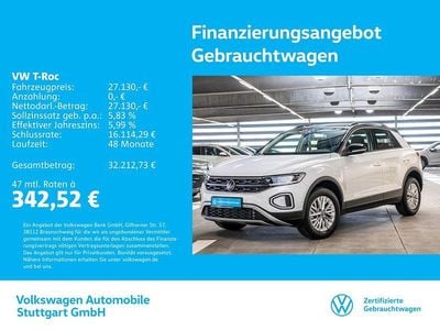 Gebraucht VW T-Roc Life 150 PS (110 kW) 2024 Weiß SUV