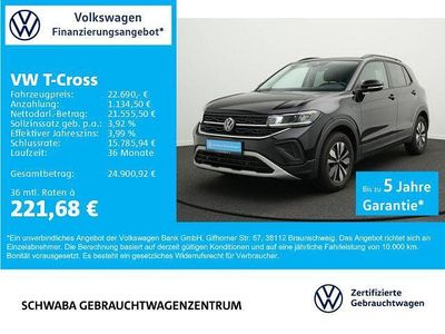 Schwarz Gebraucht 2025 VW T-Cross Goal SUV | 22.690 € (Guter Preis)
