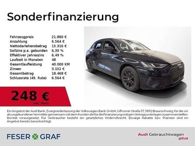 Brillantschwarz Gebraucht 2021 Audi A3 Ambiente Limousine | 21.880 € (Guter Preis)