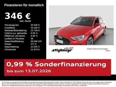 Gebraucht Audi A3 Comfort 150 PS (110 kW) 2025 Progressivrot metallic Limousine