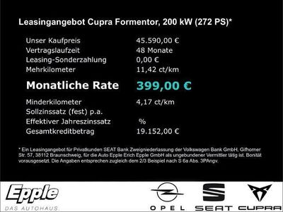 Neu Cupra Formentor VZ 272 PS (200 kW) 2026 Schwarz SUV