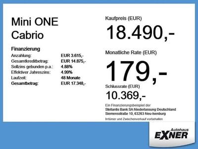 Begagnad Mini One Cabriolet 102 HK (75 kW) 2020 Röd Cab