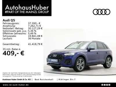 Gebraucht Audi Q5 S-Line 204 PS (150 kW) 2022 Navarrablau metallic SUV