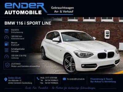 Używany BMW 116 Sport Line 136 KM (100 kW) 2013 Biały Hatchback