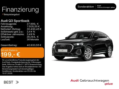 Gebraucht Audi Q3 Sportback S-Line 150 PS (110 kW) 2025 Mythosschwarz metallic SUV