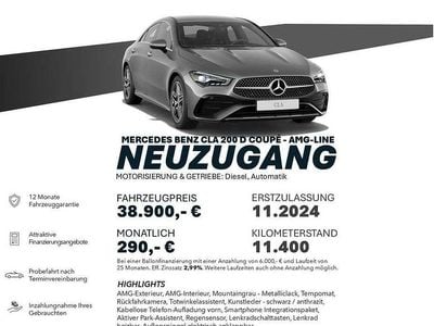 Gebraucht Mercedes CLA200 AMG line 150 PS (110 kW) 2024 Mountaingrau  met. Coupé