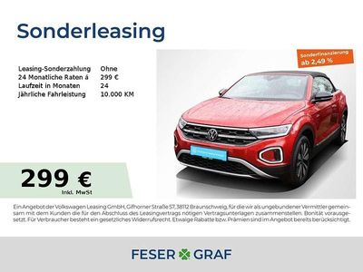 Gebraucht VW T-Roc Cabriolet Goal 116 PS (85 kW) 2025 Kings red metallic schwarz Cabrio
