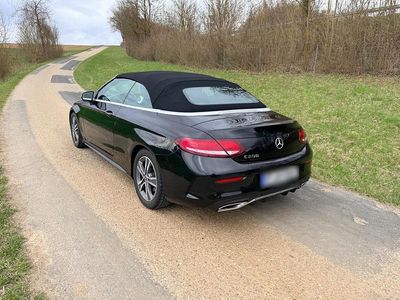 Usata Mercedes C200 AMG line 184 CV (135 kW) 2021 Nero Cabrio