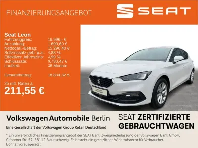 Gebraucht Seat Leon Style 110 PS (80 kW) 2021 Weiß Limousine
