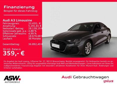 Second-hand Audi A3 S-Line 150 CP (110 kW) 2025 Gri Berlinǎ