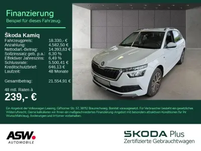 Gebraucht Skoda Kamiq Clever 110 PS (80 kW) 2021 Moonweiss metallic SUV