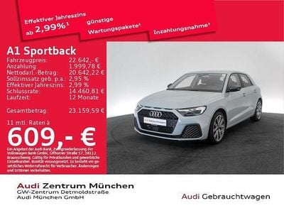 Gebraucht Audi A1 Sportback Ambiente 110 PS (80 kW) 2022 Pfeilgrau perleffekt Kleinwagen