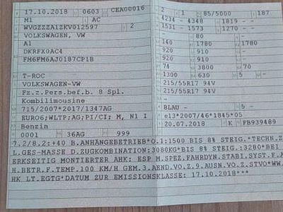 Gebraucht VW T-Roc 116 PS (85 kW) 2018 Blau SUV