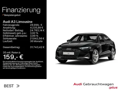 Gebraucht Audi A3 Advanced 150 PS (110 kW) 2025 Mythosschwarz metallic Limousine