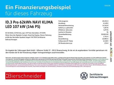 Grau Gebraucht 2022 VW ID.3 Pro Kleinwagen | 20.491 € (Guter Preis)