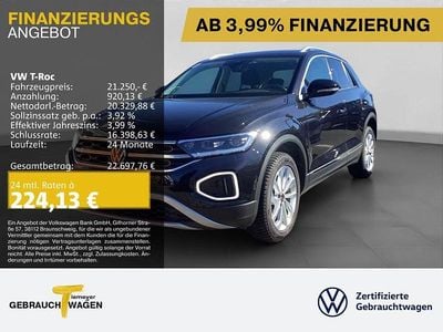 Usata VW T-Roc Style 110 CV (80 kW) 2023 Nero SUV