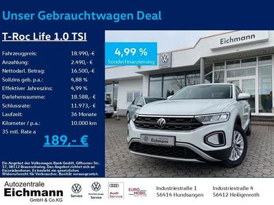 Second-hand VW T-Roc Life 110 CP (80 kW) 2022 Alb SUV