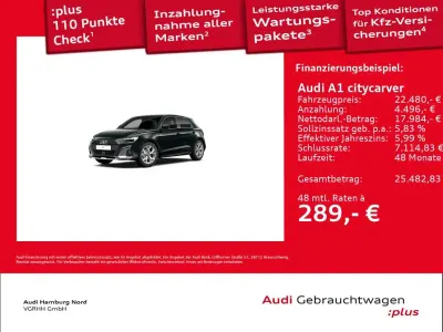 Brugt Audi A1 Ambiente 110 HK (80 kW) 2022 Sort SUV