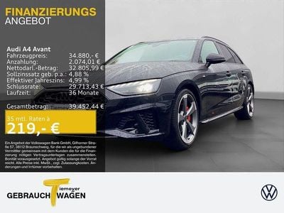 Schwarz Gebraucht 2024 Audi A4 S-Line Kombi | 34.880 € (Fairer Preis)