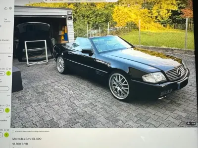 Gebraucht Mercedes SL500 326 PS (239 kW) 1992 Schwarz Cabrio