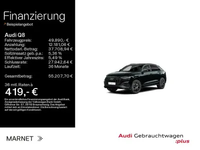 Gebraucht Audi Q8 S-Line 340 PS (250 kW) 2022 Mythosschwarz metallic SUV