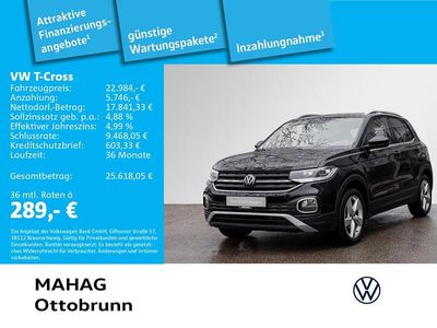 Gebraucht VW T-Cross Style 150 PS (110 kW) 2022 Schwarz SUV