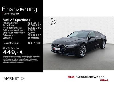 Gebraucht Audi A7 S-Line 286 PS (210 kW) 2021 Mythosschwarz metallic Limousine