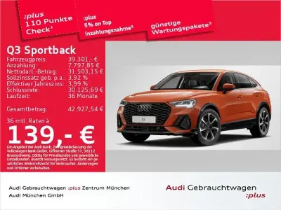 Gebraucht Audi Q3 Sportback Sport 150 PS (110 kW) 2025 Pulsorange SUV